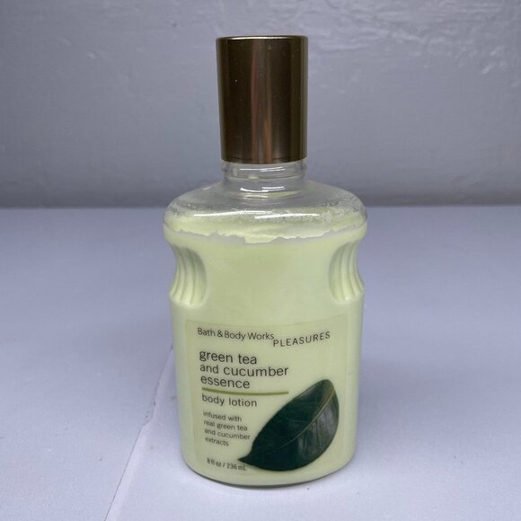 Bath & Body Works Pleasures Green Tea Cucumber Essence Body Lotion Discontinued - Picture 1 of 4